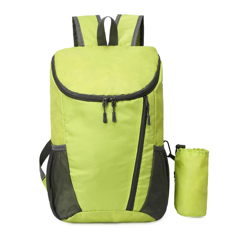 Mochila Plegable Nylon Unisex Minimalista Impermeable Deportes