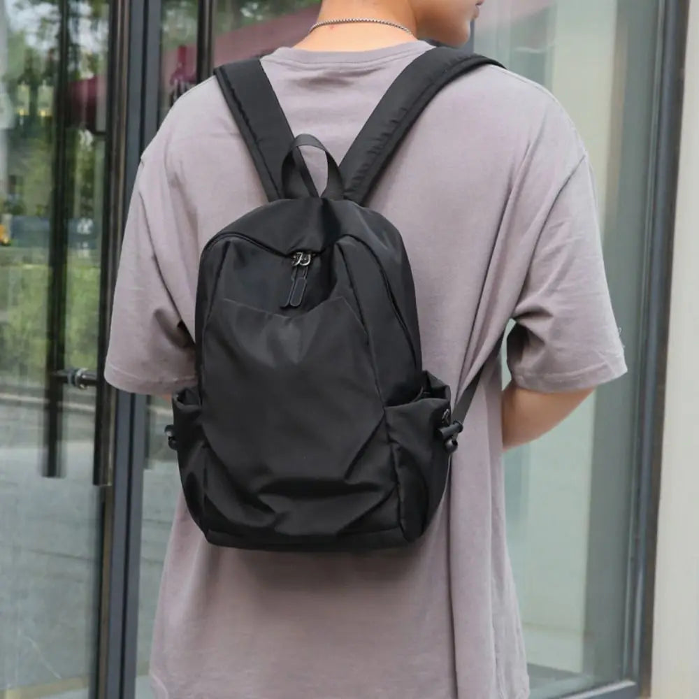 Mini Mochila Oxford Hombre Color Sólido Impermeable