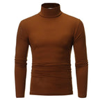 T-shirt thermique homme manches longues col roulé coupe slim hiver