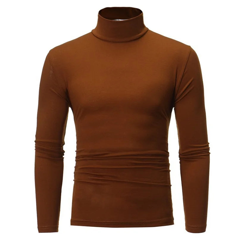 Camiseta Térmica Hombre Manga Larga Cuello Alto Slim Invierno