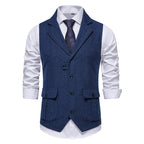 Gilet de costume homme en tissu chevrons formel