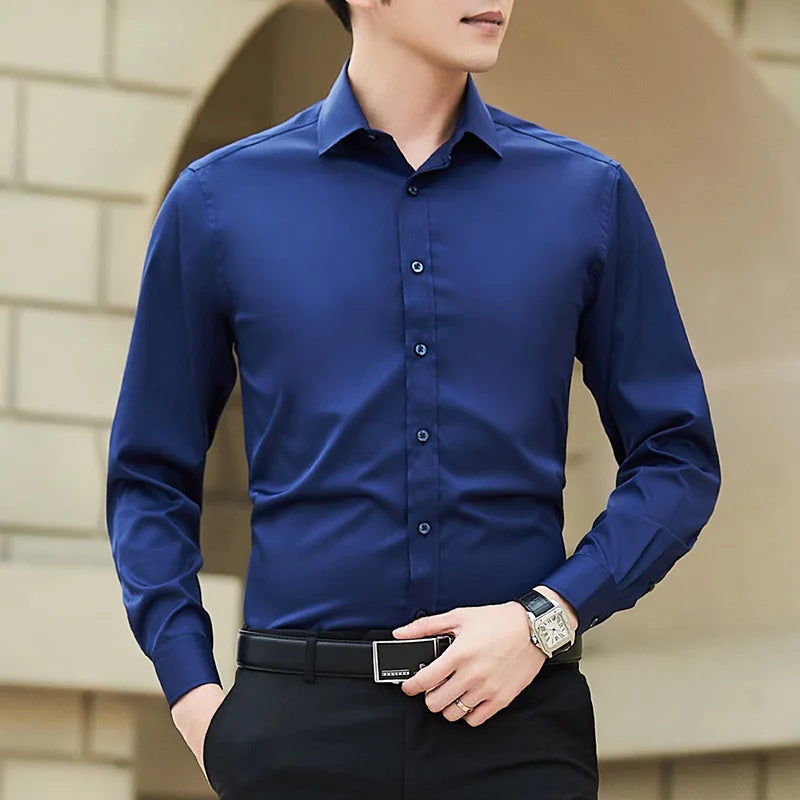 Camisa Hombre Talla Grande Manga Larga Negocios