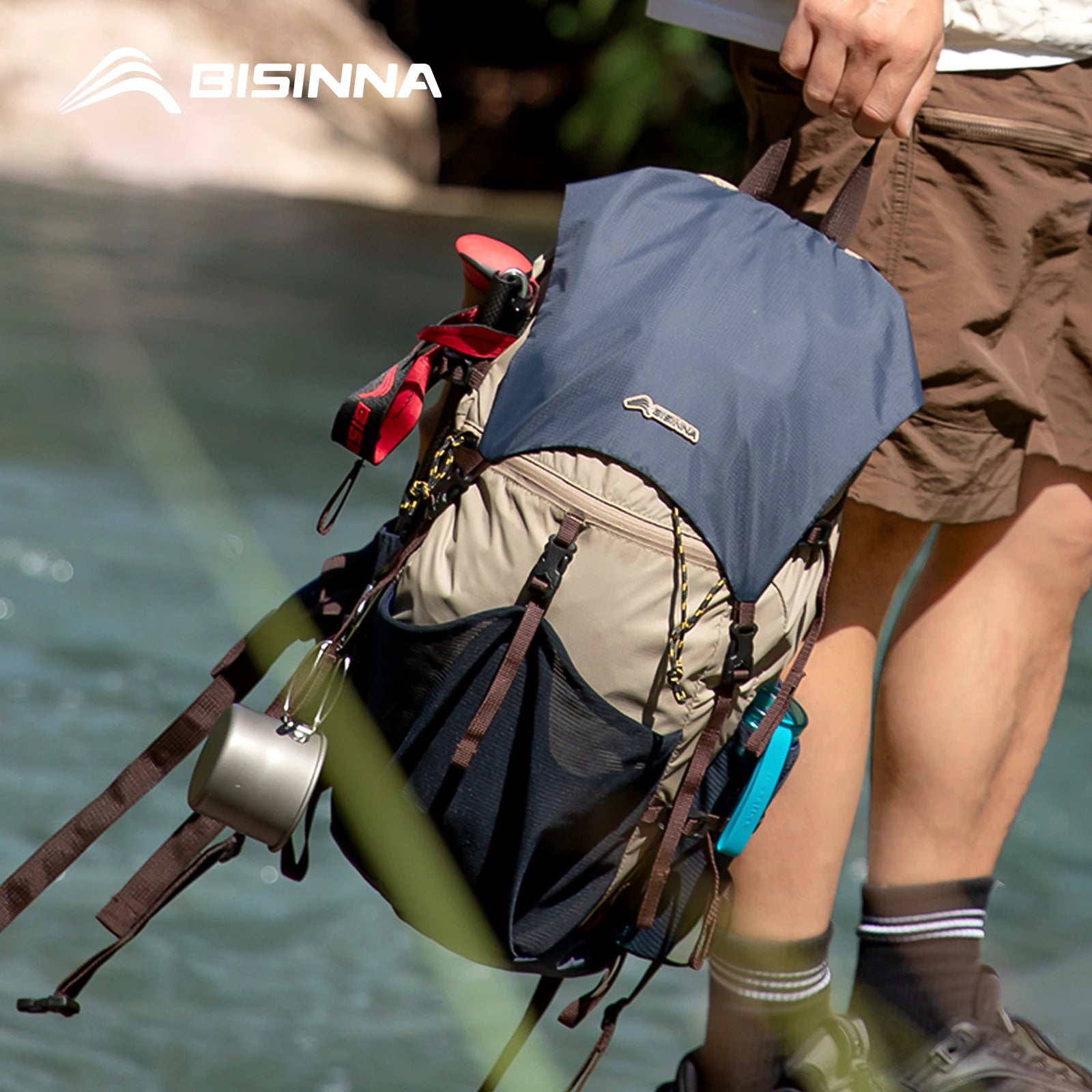 Mochila Plegable BISINNA 22L Ultraligera Impermeable