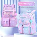 Sac à Dos Scolaire pour Filles avec Multiples Poches