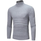 T-shirt thermique homme manches longues col roulé coupe slim hiver