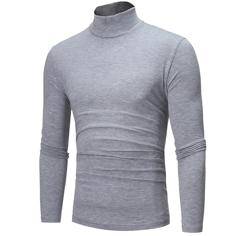 Camiseta Térmica Hombre Manga Larga Cuello Alto Slim Invierno