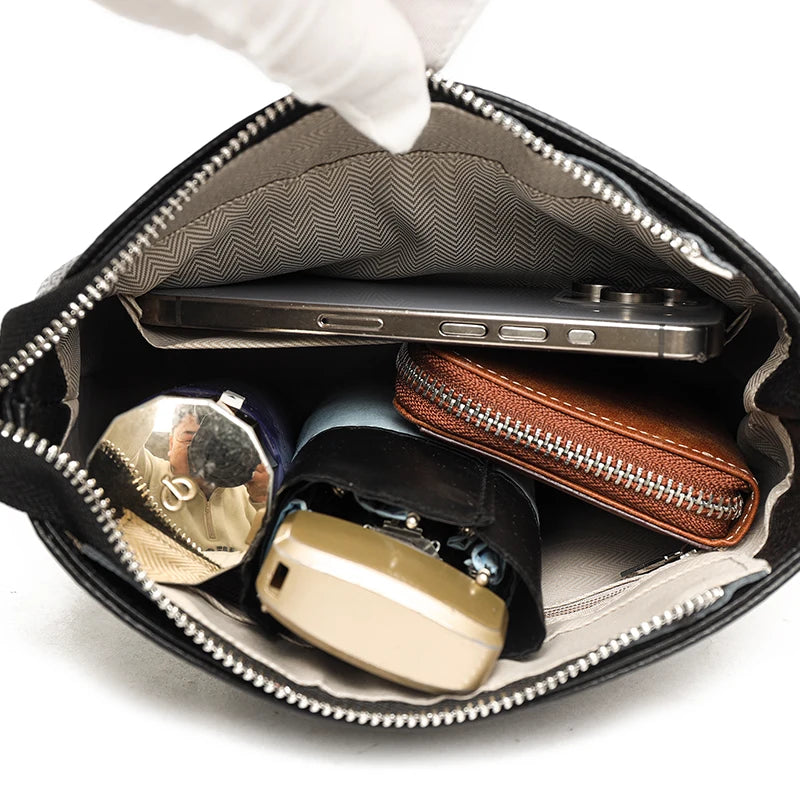 Bolso Cruzado Cuero Para Mujer con Correa Ancha