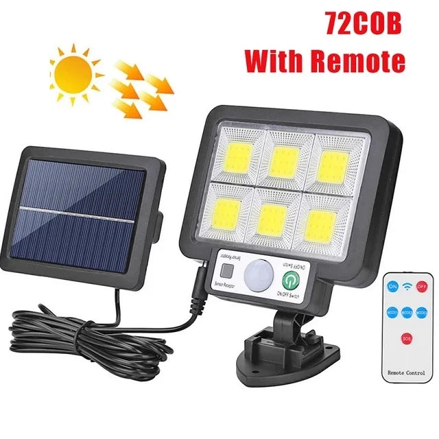 Lámpara Solar LED de Pared con Sensor de Movimiento
