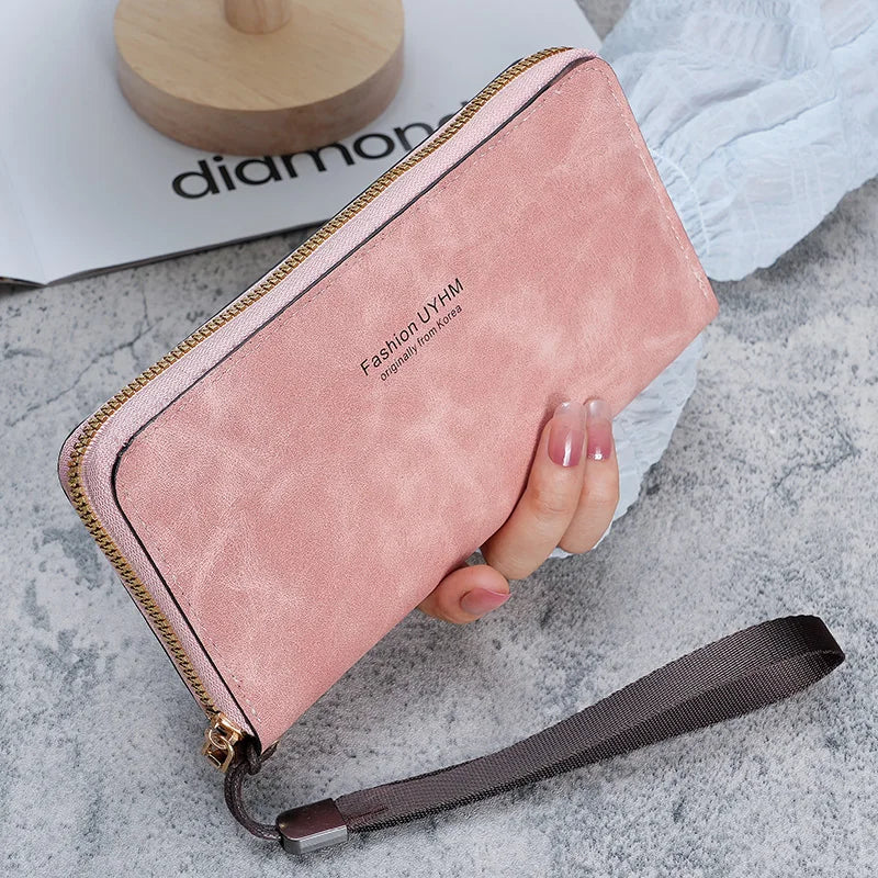 Cartera Larga Para Mujer Estilo Coreano Multifunción