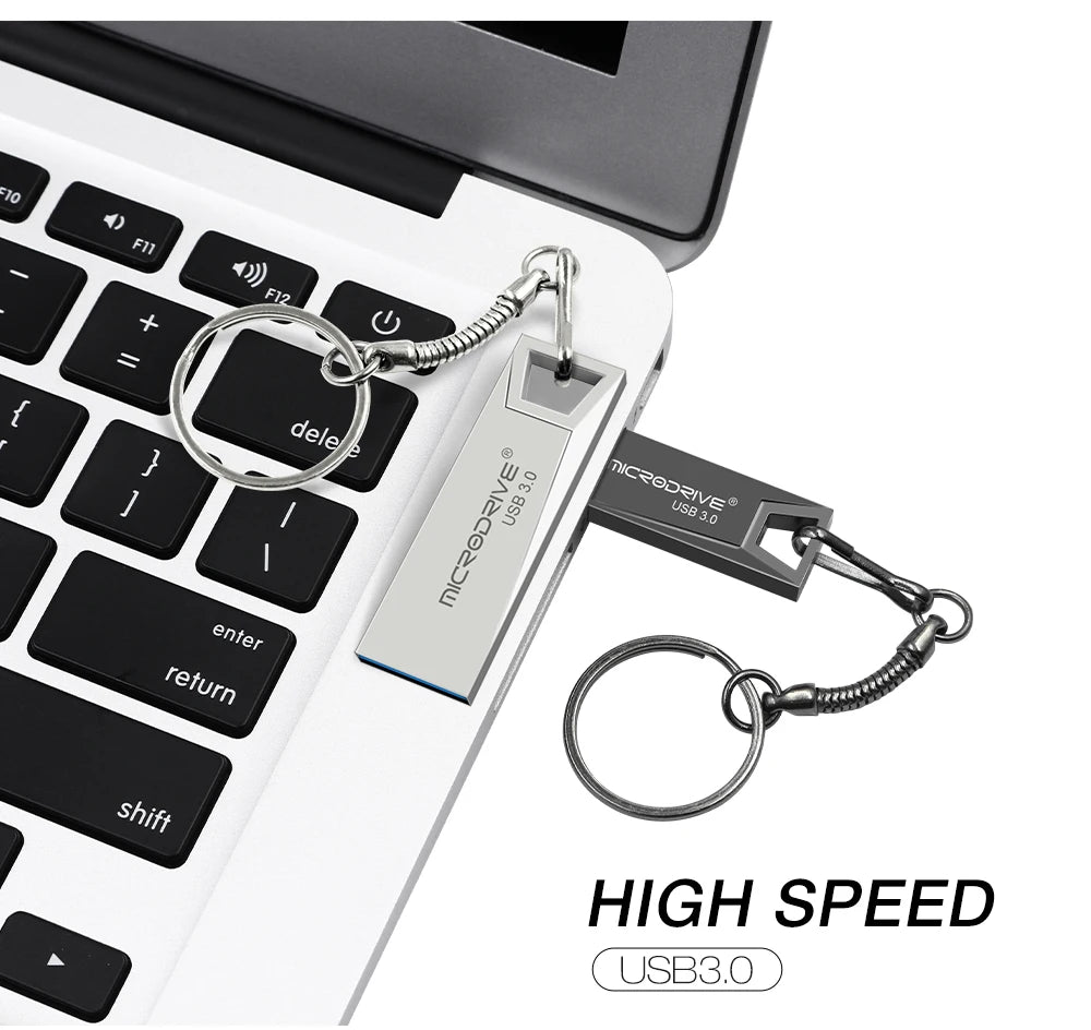 Mini Metal Waterproof USB 3.0 Flash Drive with Keychain