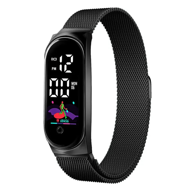 Reloj LED Mujer Metal Correa Magnética