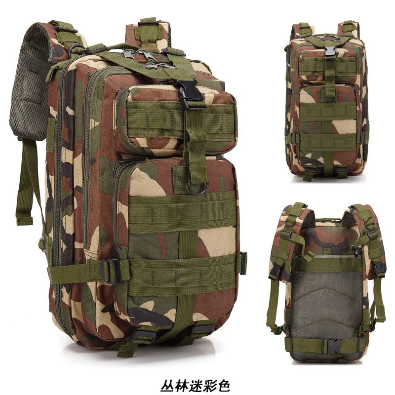 Mochila Estilo Militar 30L Impermeable Oxford Camping Senderismo