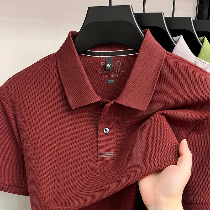 Polo 100% Algodón para Hombre Manga Corta Transpirable
