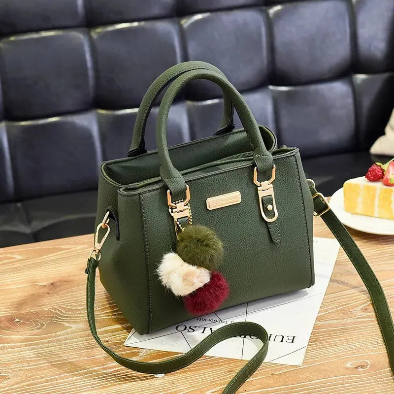 Bolso Cubo de Cuero PU Mujer Vintage Color Sólido