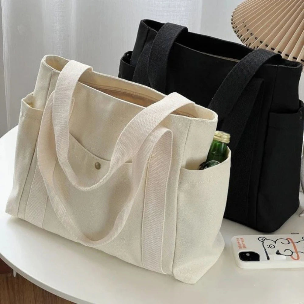 Bolso de Lona Gran Capacidad Para Trabajo y Compras