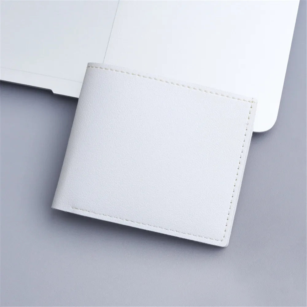 Billetera Delgada de Cuero PU Para Hombre Gran Capacidad