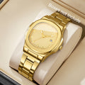 Luxury Square Quartz Stainless Steel Watch
