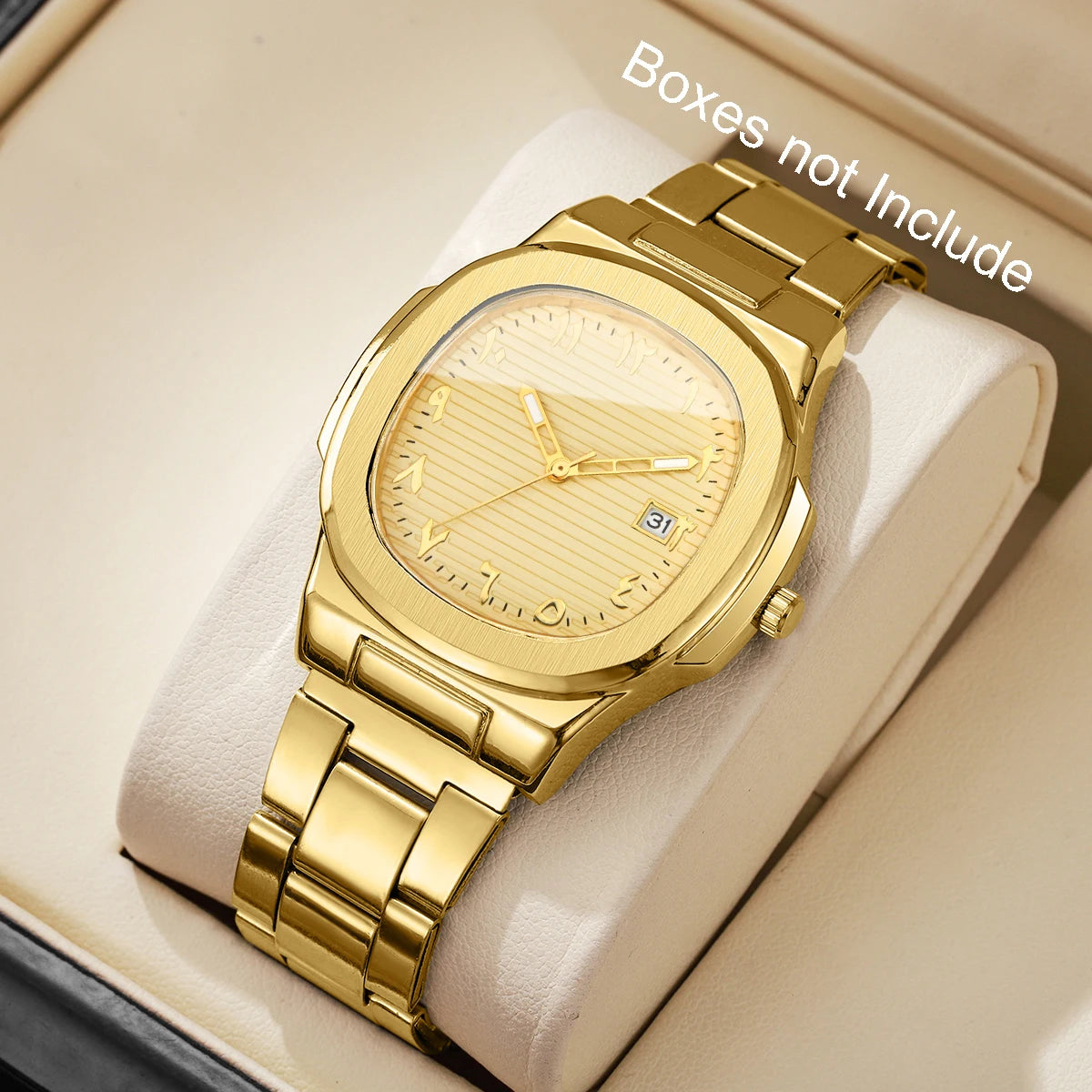 Luxury Square Quartz Stainless Steel Watch