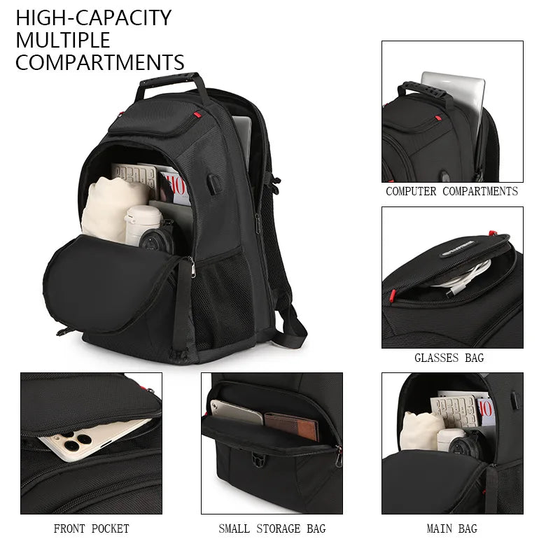 Mochila Hombre Negocios Viaje Gran Capacidad Laptop 15"