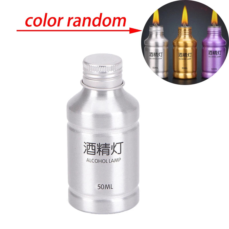 Lámpara de Alcohol Portátil 50ml de Aleación de Aluminio