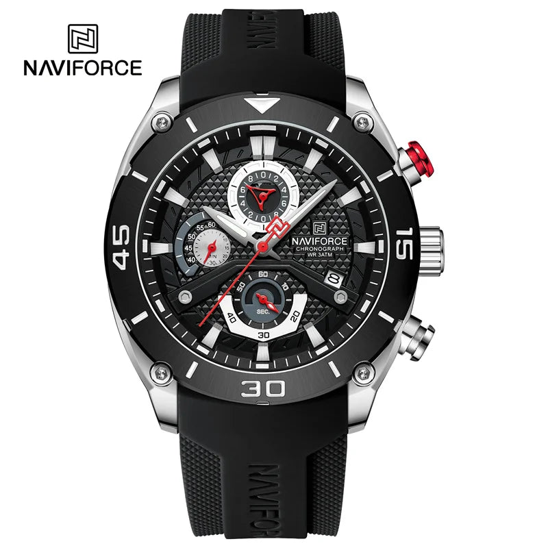 Reloj NAVIFORCE 8038 Deportivo Para Hombre con Cronógrafo y Manecillas Luminosas