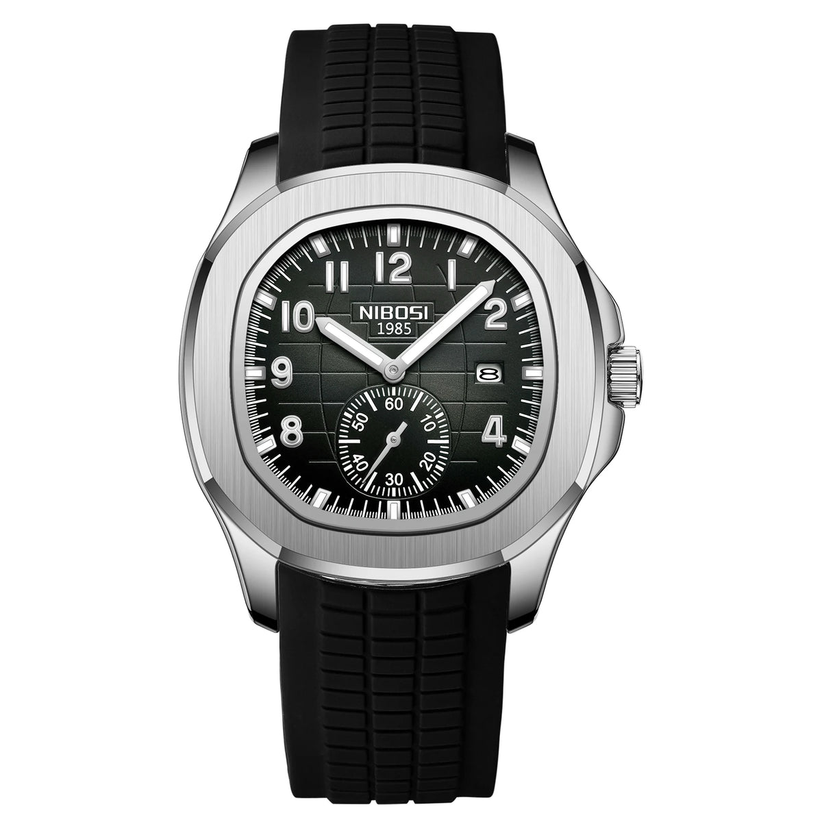 Montre à quartz NIBOSI AQUANAUT 2653 pour homme, étanche, lumineuse avec date automatique