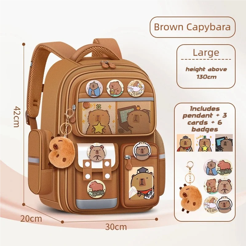 Mochila Escolar Capibara Para Niños Grados 1 a 6