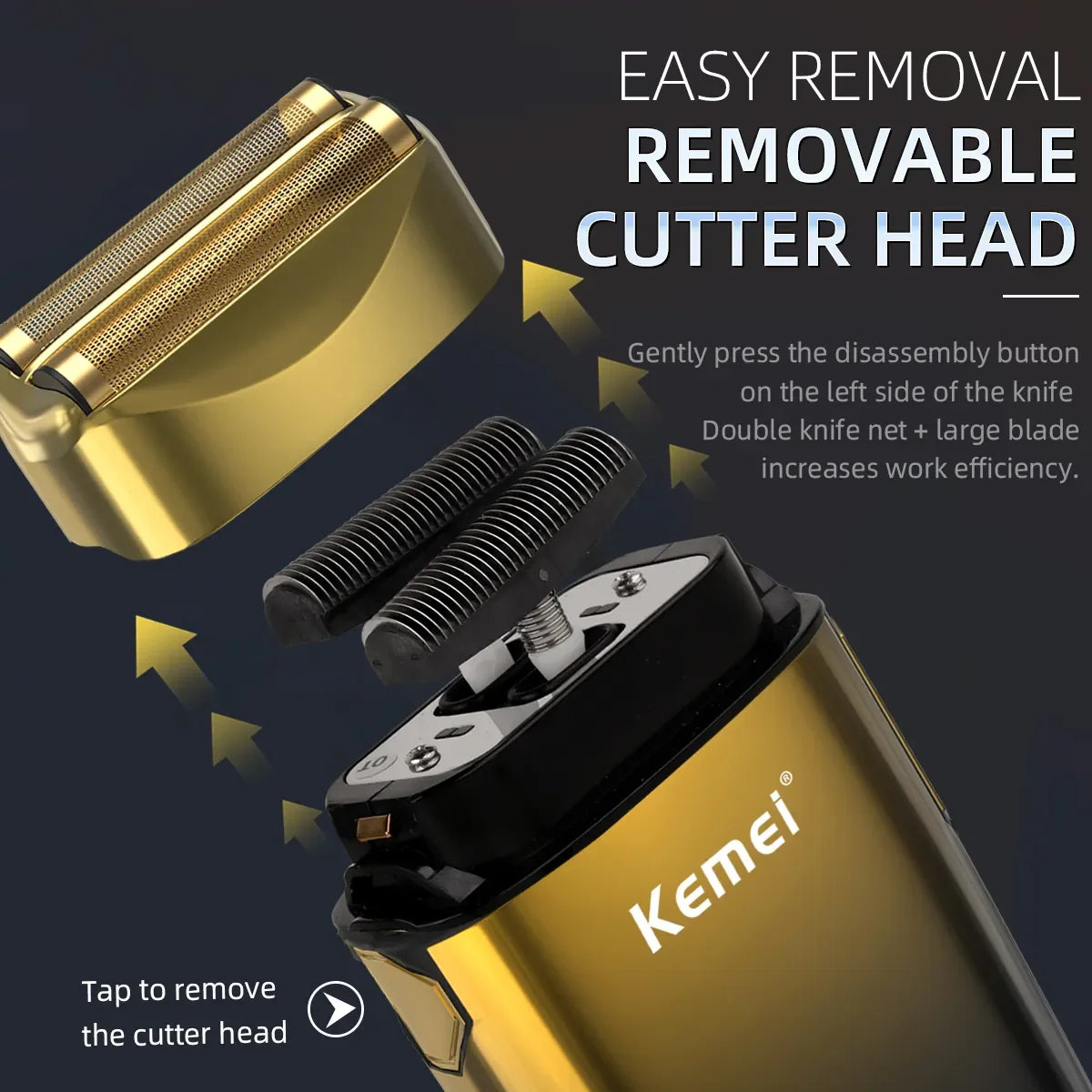Afeitadora Eléctrica Kemei KM-TX10 Pantalla LCD Recargable USB