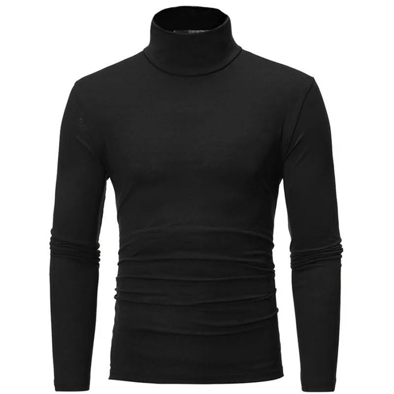 Camiseta Térmica Hombre Manga Larga Cuello Alto Slim Invierno