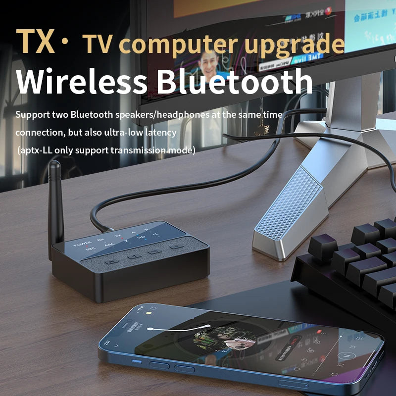Adaptador Audio Bluetooth 5.3 Receptor Transmisor RCA