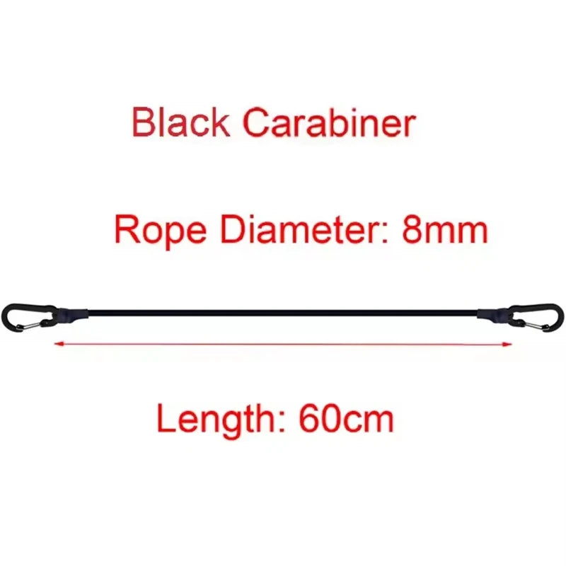 Cuerda Elástica Para Exteriores 30-150CM con Gancho Negro