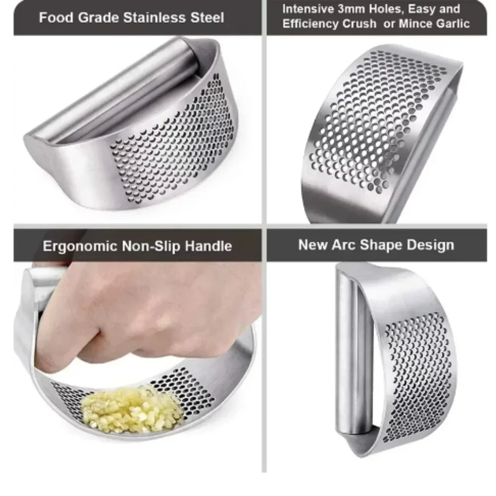 Stainless Steel Manual Garlic Press Fruit Chopper