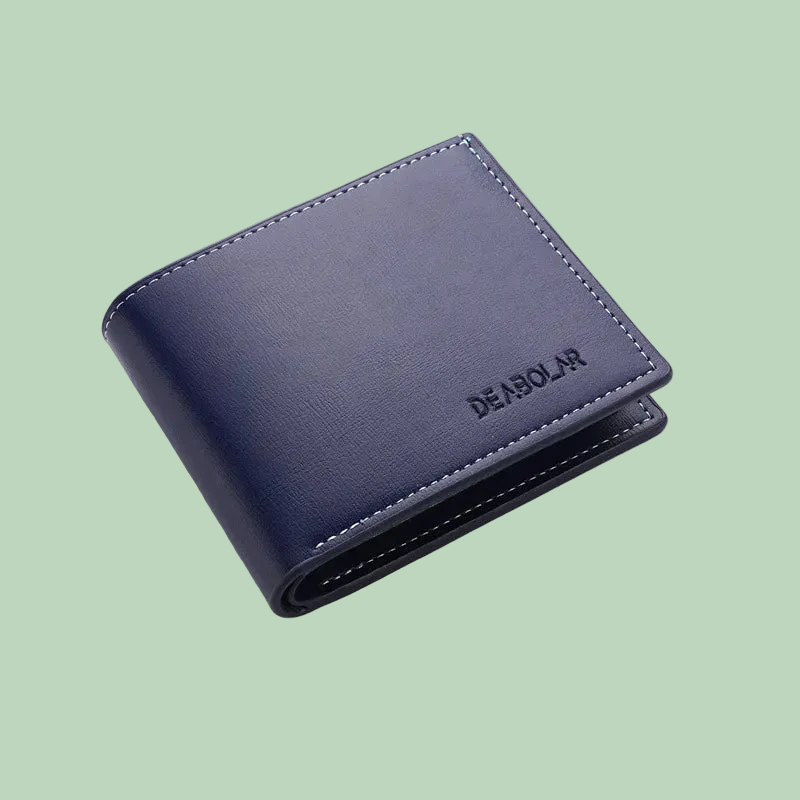 English Style PU Leather Folding Wallet