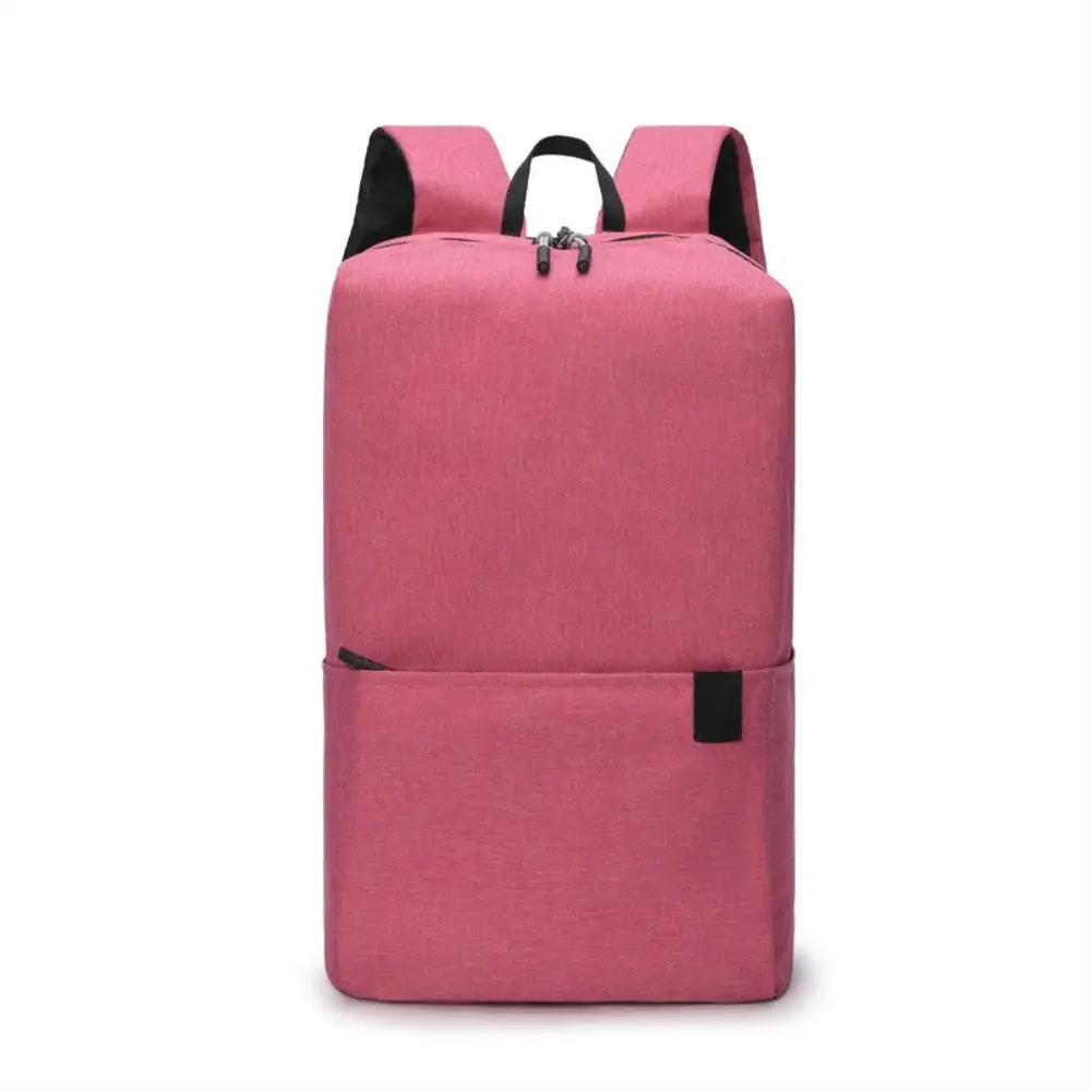 Mochila Pequeña Impermeable Color Sólido Multibolsillos