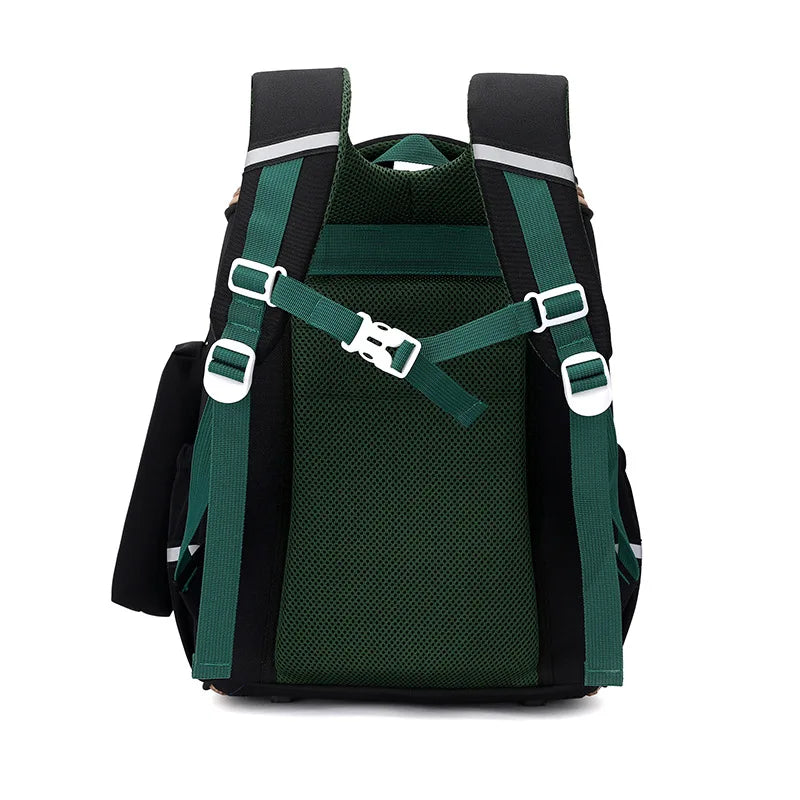 Mochila Infantil con Tema Espacial de Nylon Ortopédica Impermeable