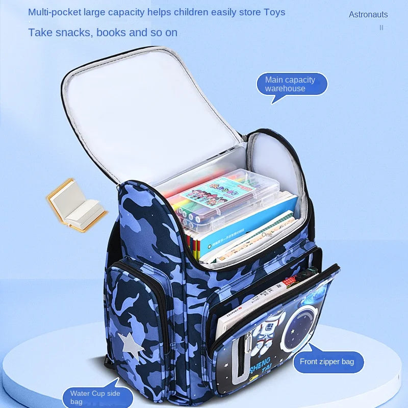 Mochila Escolar Ortopédica Para Niños Con Diseños de Caricatura