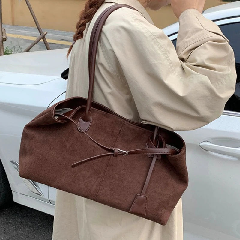Bolso de Hombro de Cuero PU Para Mujer 2026 Retro