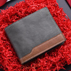 Portefeuille court en cuir PU pour homme rétro porte-monnaie