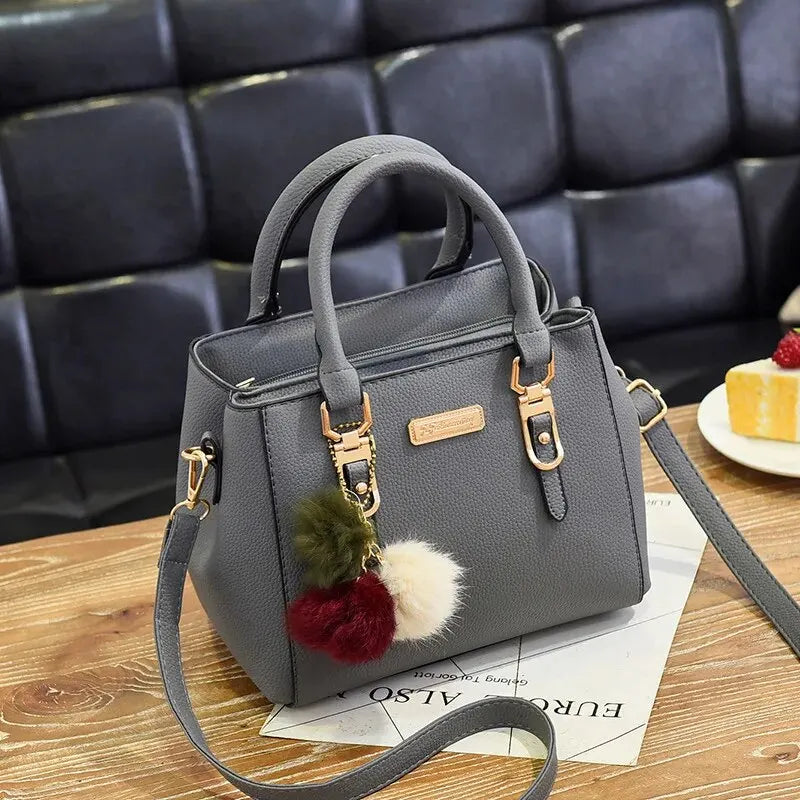 Bolso Cubo de Cuero PU Mujer Vintage Color Sólido