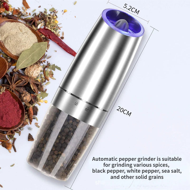 Automatic Electric Salt and Pepper Grinder LED Light