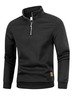 Pull Homme Col Roulé Zippé Manches Longues
