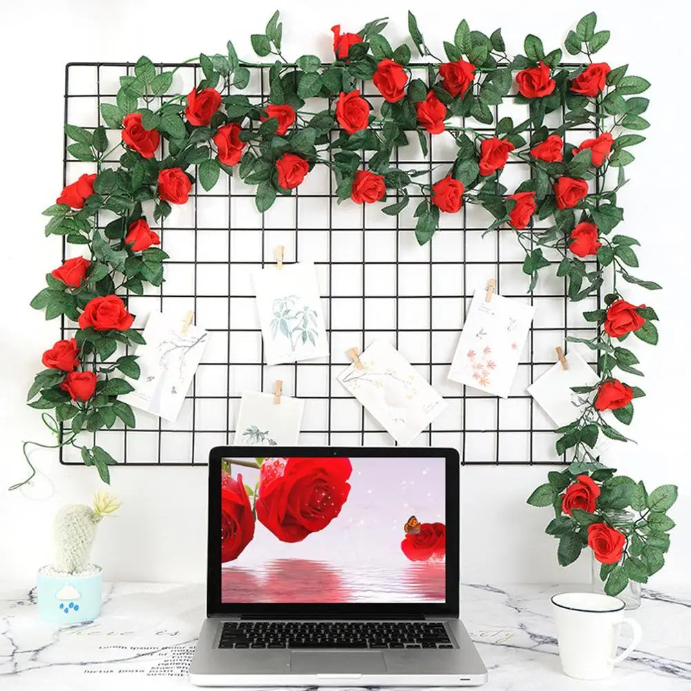 Guirnalda de Rosas Artificiales 230cm Decoración Bodas