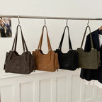 Sac fourre-tout en daim pour femme Rétro Minimaliste
