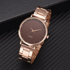 Montre de Luxe en Or Rose Tendance pour Femme