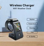 Réveil de table numérique WiFi avec recharge sans fil pour montres