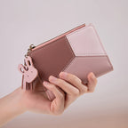 Portefeuille femme en cuir PU avec porte-cartes et porte-monnaie