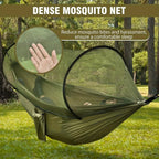 Hamac de camping 2 en 1 avec moustiquaire en nylon ultra-léger