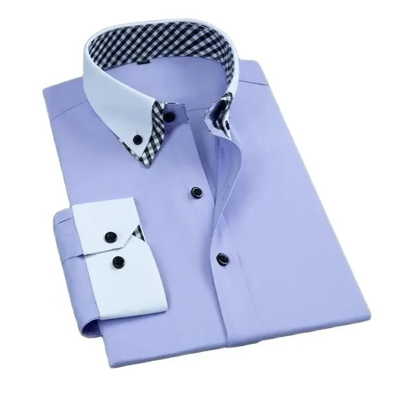 Camisa de Vestir Manga Larga Formal Antiarrugas