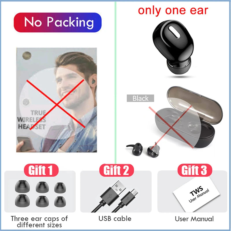 Bluetooth 5.0 TWS Headphones - Waterproof Sport