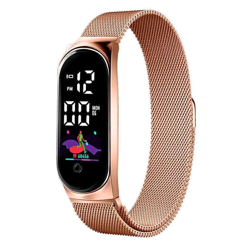 Reloj LED Mujer Metal Correa Magnética